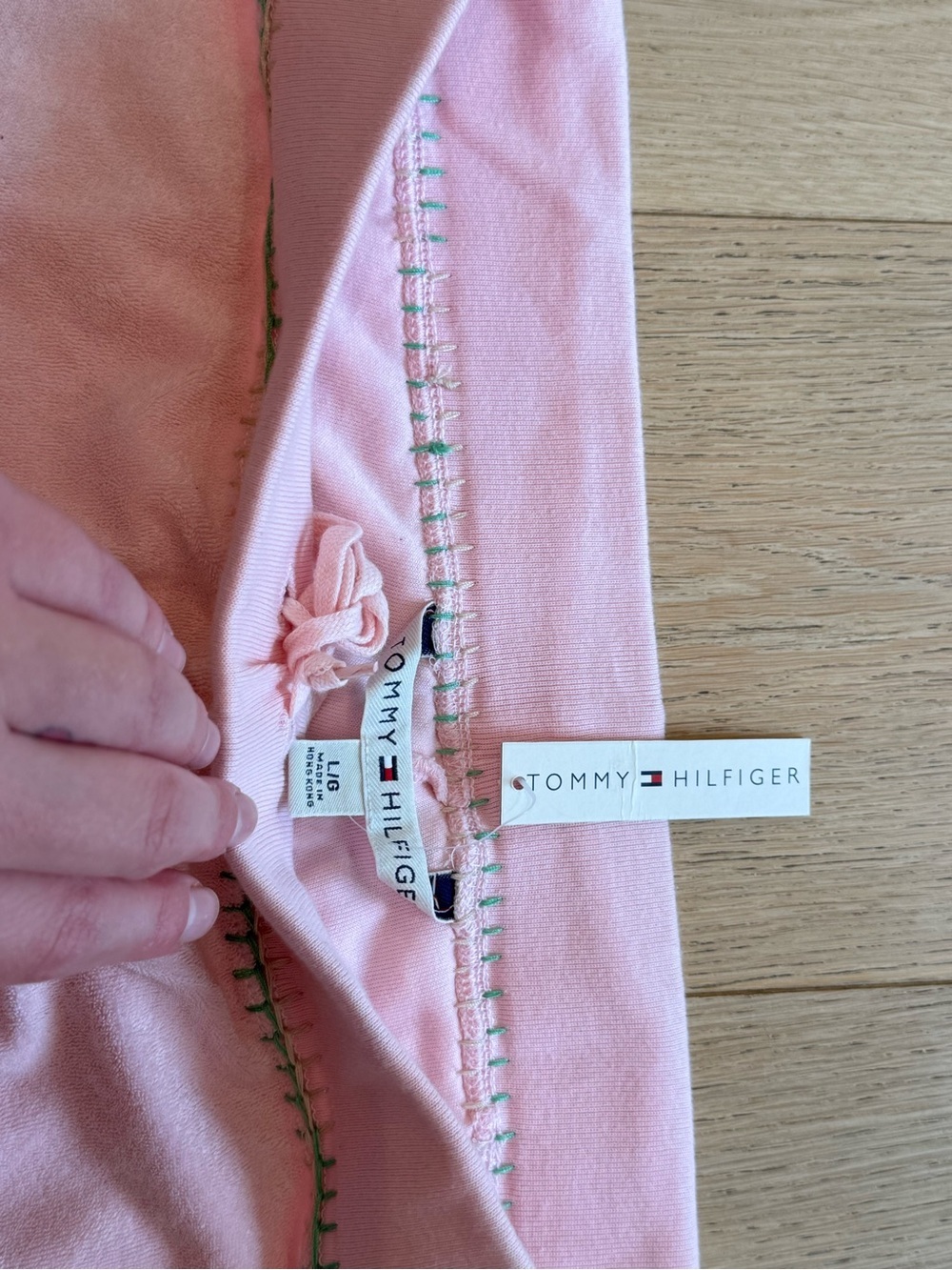 Tommy Hilfiger Pink Velour Lounge Pants | NWT | Size Large Loungewear Juicy Vibe - Picture 4 of 4